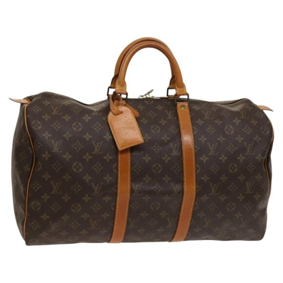 LOUIS VUITTON Monogram Keepall 50 Boston Bag M41426 LV Auth 132281 - Picture 1 of 16